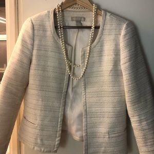Beautiful cream/gold jacket with leather details
